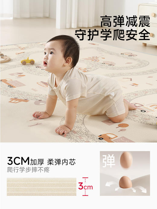 【春日趣玩FUN】曼龙mloong宝宝爬行垫婴儿加厚家用无味ixpe/xpe地垫儿童爬爬垫围栏一体（整体垫） 商品图2