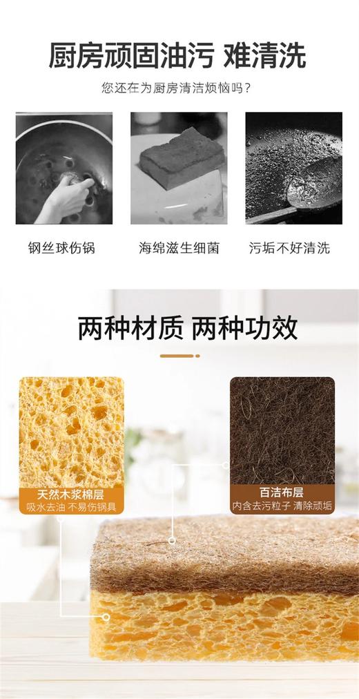 限时多送2个！安娜与国王剑麻木浆棉百洁布  26Y03095- 商品图14