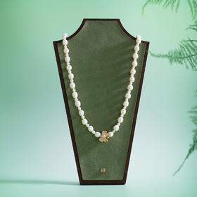 子佩集【结爱深长】珍珠惜王妃毛衣链【ZZMYL004】5-8.5mm珠镀金蝴蝶结2601