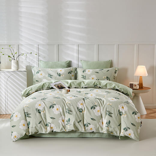 多喜爱 全棉斜纹印花套件【甄选新疆棉】【芬纳诺抗菌】【AB版设计】【宽边枕袋】柔软亲肤 吸湿透气 耐洗耐磨 不易褪色云鸽眠眠/拾光花序/语花瑟/豆蔻紫鸢/浅朵/森派/夏日紫藤 /新域/山野晴风 商品图12