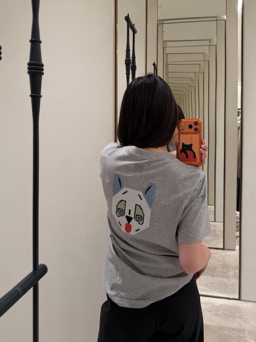 Loe* x Louis Wain联名新款 刺绣猫咪灰调短袖T恤（MM） 商品图8