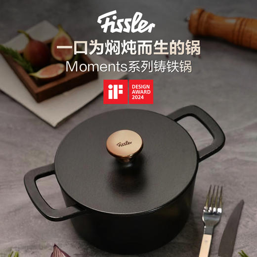菲仕乐 Moments食光铸铁锅炖煲小汤锅家用慢炖锅黑金色 商品图0