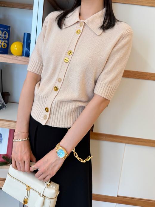驴家 26Ss杏色短袖针织开衫 （MM） 商品图0