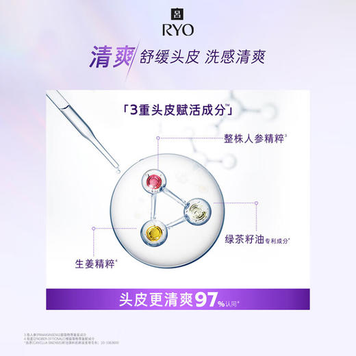 RYO吕 无硅油玻尿酸水光蓬弹洗发水(紫吕)400ml Ryo415429 商品图4