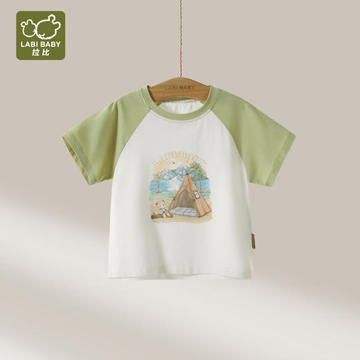 拉比童衣夏趣野插肩圆领短袖衣j6LZBC100408 商品图1