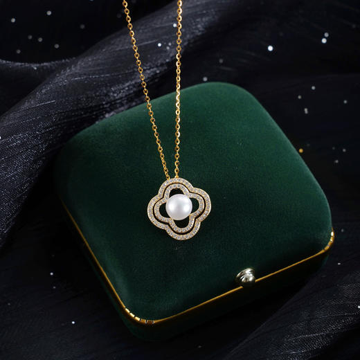 子佩集【好运加倍】银S925珍珠惜王妃套链【YP0065】7mm珠四叶草2601 商品图1