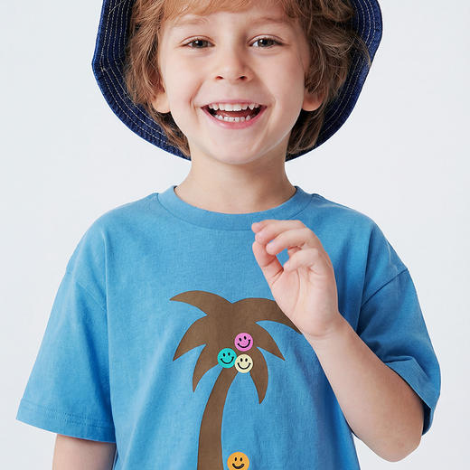 迷你巴拉巴拉男女童短袖T恤复古海岛度假风棉柔上衣2026夏季新款 商品图4