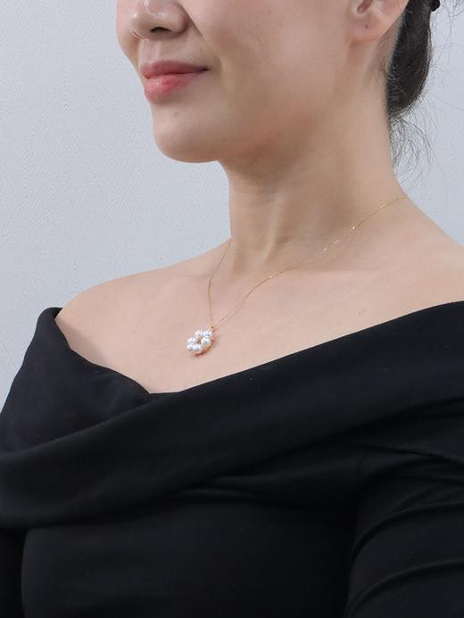 【挚友限定】18k金akoya珍珠钻石项链 5-6mm 商品图2