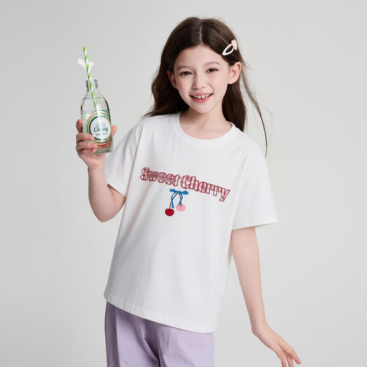 笛莎Deesha 2026年夏季新款中童女童图案T恤T恤 商品图2
