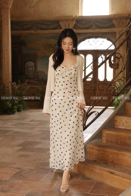 【门店同款】ENJOY夏季黄栀波点长裙 170696240 商品图5