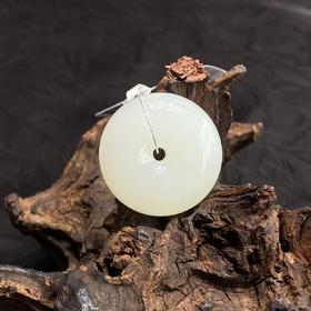 【快抱】【于田产和田玉于田料白玉平安扣24#】出证书，发货1~5天，48小时鉴赏期