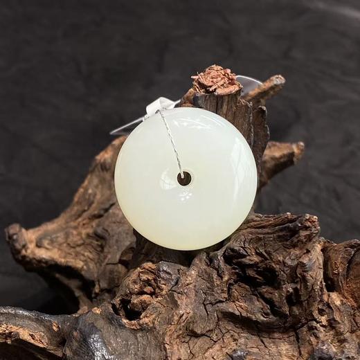 【快抱】【于田产和田玉于田料白玉平安扣24#】出证书，发货1~5天，48小时鉴赏期 商品图0