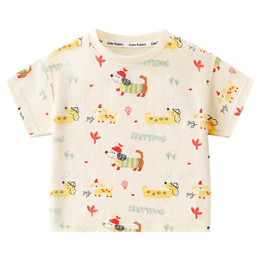 「舒适一夏」男童短袖T恤印花夏装纯棉新款儿童宝宝上衣半袖夏季童装衣服 商品图4