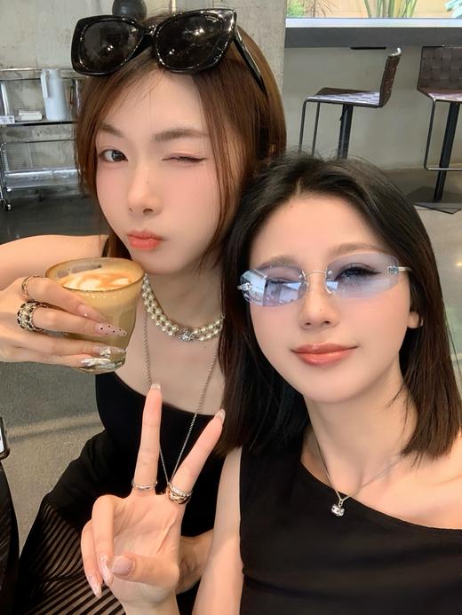 香奈儿 71559经典无框复古墨镜 Jennie同款 商品图8
