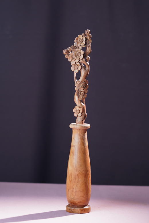 【海南黄花梨梅香摆件】高40cm 口径4.5cm | 大梦香堂 商品图0