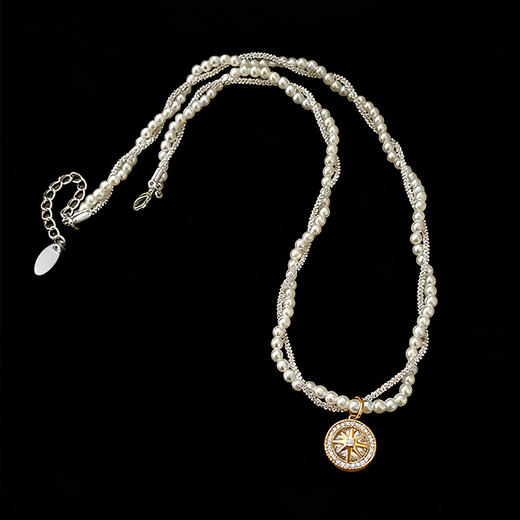 【法式八芒星珍珠项链&手链】甄选高品质施家珍珠，优雅不挑人提升气场，单戴叠戴都美到窒息，承包你的优雅与闪耀！（72小时发货） 商品图2