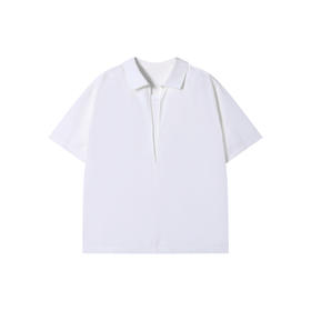 SDSA男装2026新款轻奢简约纯色假两件短袖衬衫百搭时尚套头上衣