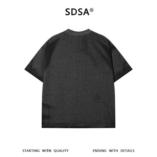 SDSA男装2026新款高贵轻奢韩系扎染简约缝线圆领短袖T恤百搭上衣 商品图4