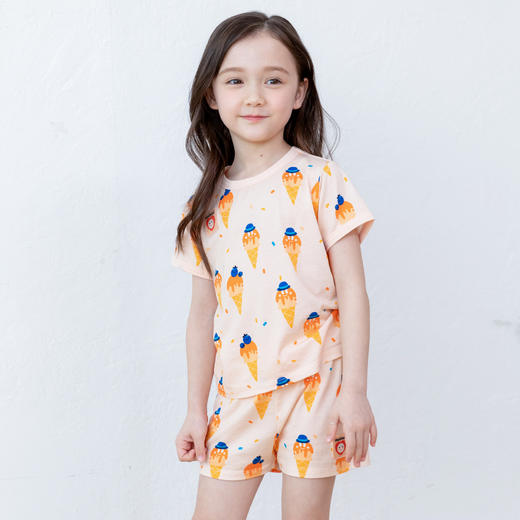 【丝麻棉天然抗菌】韩国moimoi {短袖外出套} 末一末一T恤套装春夏儿童家居服儿童套装 商品图10