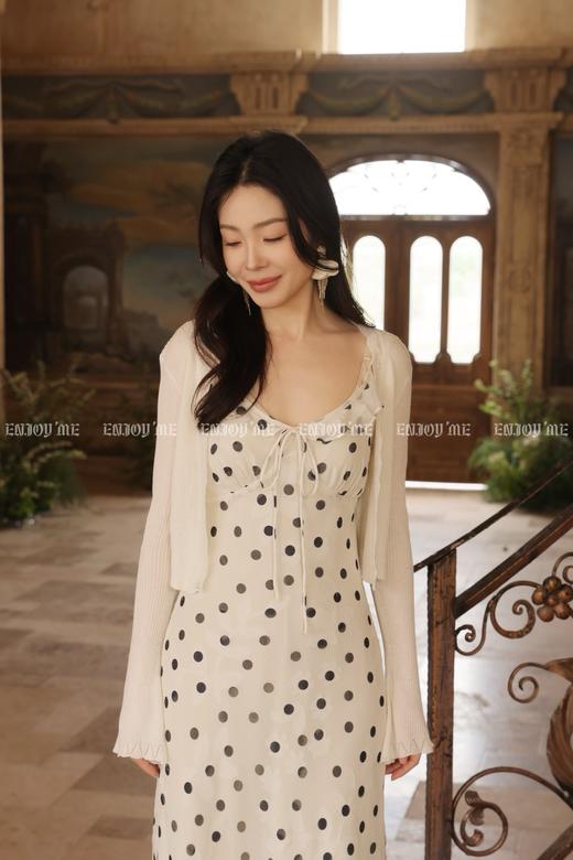 【门店同款】ENJOY夏季黄栀波点长裙 170696240 商品图8