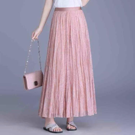 司歌压褶橡筋碎花伞裙半裙C93G8653 商品图1