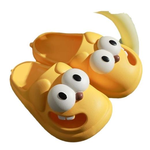 卡通大眼狗拖鞋女夏天居家室内防滑卡通包头洞洞鞋厚底踩屎感拖鞋36-41 商品图4