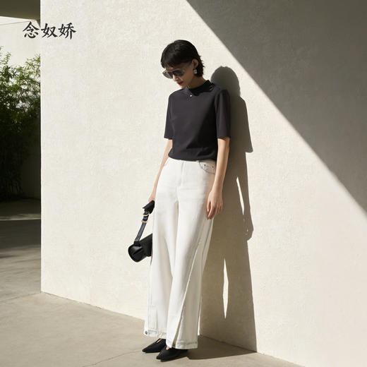 【商场同款】CNT6339 “ 云舞白牛仔 ” 高支棉牛仔柔软舒适 自然抽穗毛边时髦有调性 商品图8