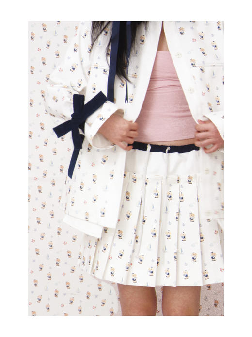 Kaiy Xiao 航海歌谣 满铺海军小兔 百褶裙 商品图2