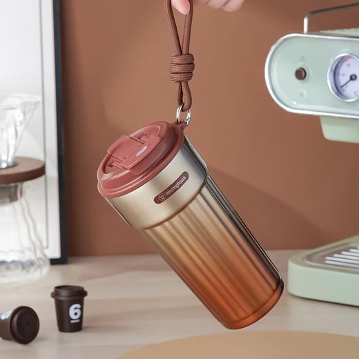 西屋 庭光漫染便携双饮咖啡杯焦糖茶550mL WB500-TC 商品图4