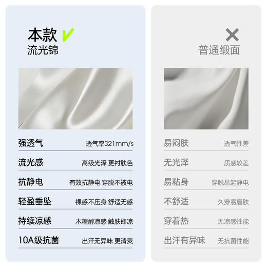 【新品上新】有棵树10A抗菌流光锦冰丝凉感钉珠情侣家居服套装-S1201 商品图2
