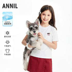 男女童圆领短袖针织衫夏季新款安奈儿童装EM621765