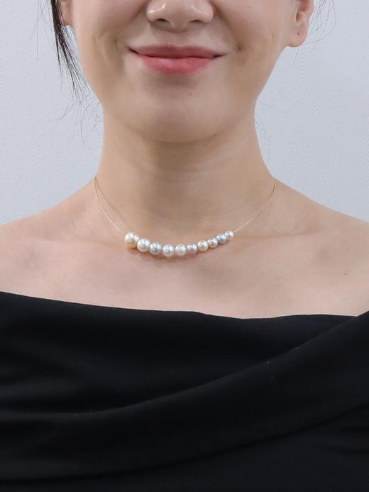 【挚友限定】悦甄 18K金akoya海水珍珠项链 项圈 6-11mm 商品图3