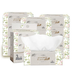 清风 超质感系列抽纸3层110抽*12包 BR0C12B-TP