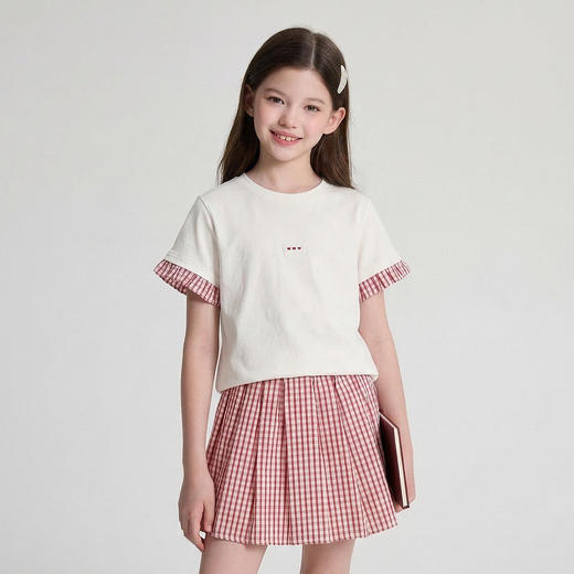 笛莎Deesha 2026年夏季新款中童女童套头+裤套装套装 商品图1