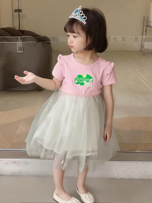 411-童圆领短袖连衣裙 商品图1