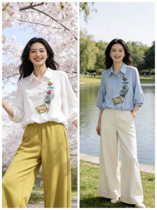 64X522时尚气质小衫 商品图1