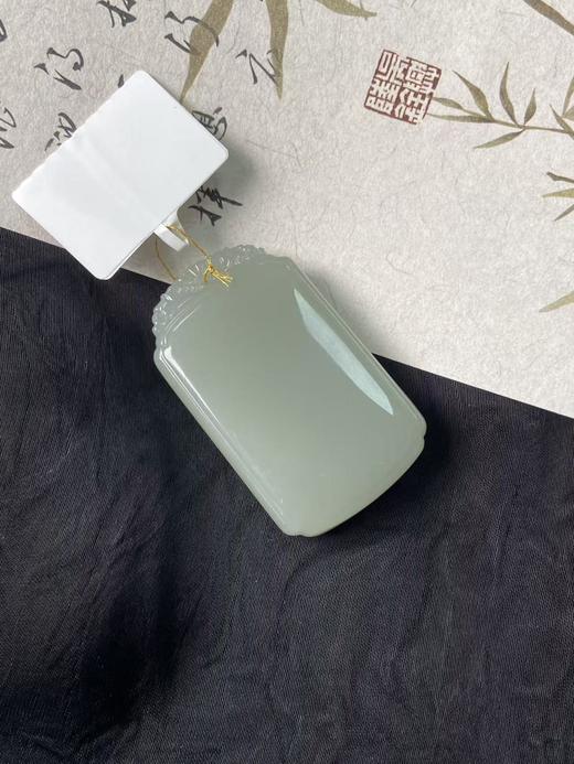 【快抱】【于田产和田玉于田料青白玉平安无事牌】出证书，发货1~5天，48小时鉴赏期 商品图3