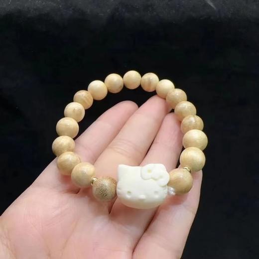 「6条装！奶香木手串」木串珠莲花手链女生新款中式手串禅意小众复古手饰闺蜜时尚饰品 商品图4