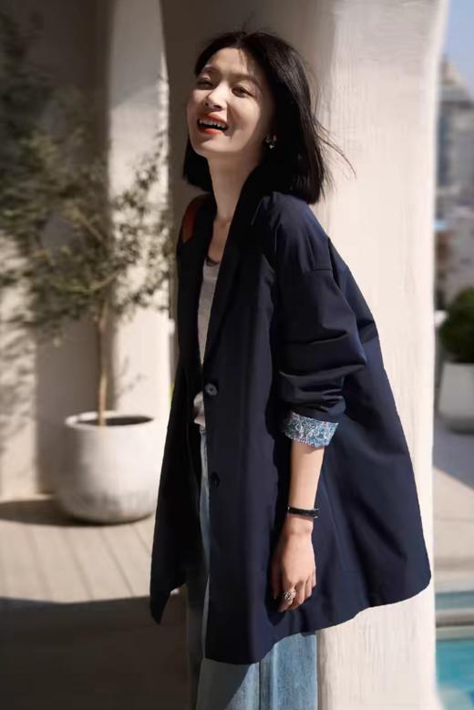 舒适圈挚爱浪漫格调记忆面料休闲通勤高智感风衣外套 商品图0