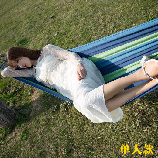 【户外便携吊床防侧翻加厚款】野营秋千双人吊椅露营装备 商品图2
