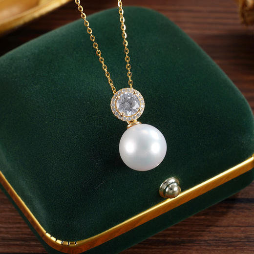 子佩集【如初珍爱】银S925珍珠惜王妃套链【P1903B】12mm珠双色圆形2601 商品图0