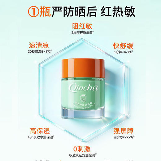【夏季主推爆品】亲初 竹萃冰泉霜 50g*2+12g*2 商品图1