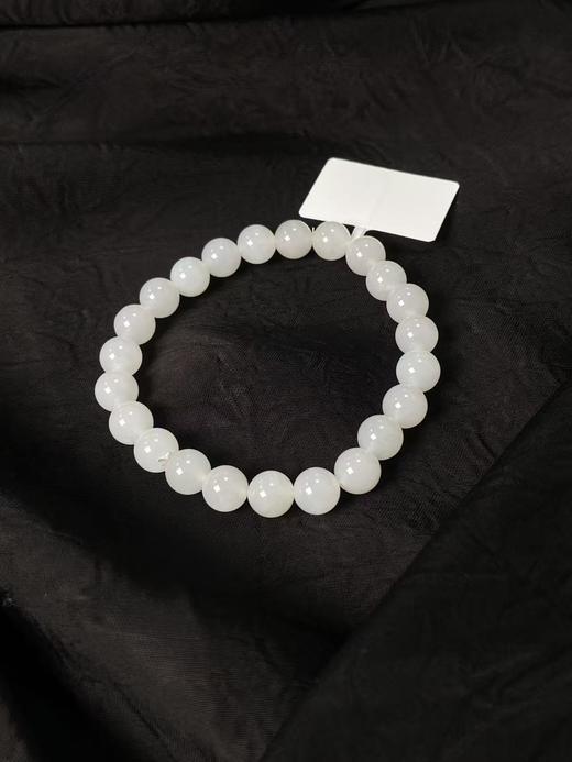 【快抱】【于田产和田玉于田料白玉 8mm手串】出证书，发货1~5天，48小时鉴赏期 商品图2