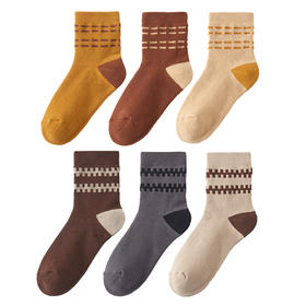 恒源祥 10A抗菌全棉毛圈加厚袜组合6双装 男3双女3双 固定颜色礼盒 HYX062WZ