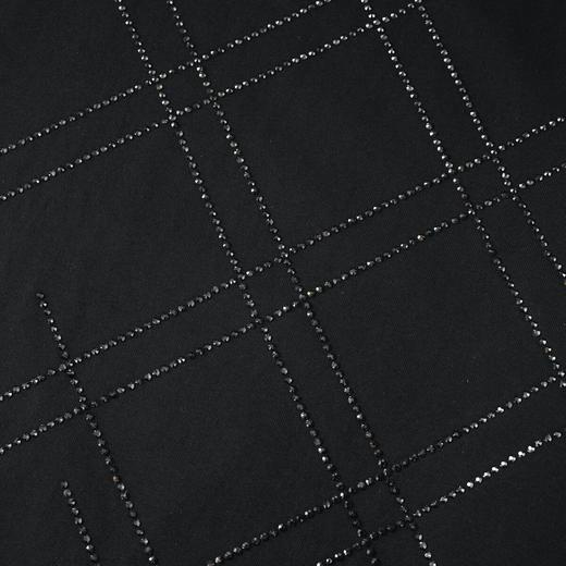 PINLI品立2026夏季新款男士几何图形烫钻圆领落肩短袖T恤上衣潮牌BG262111505 商品图3