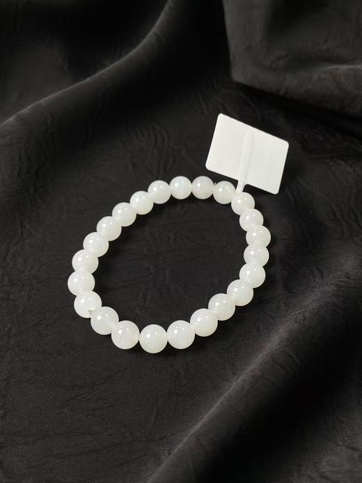 【快抱】【于田产和田玉于田料白玉 8mm手串】出证书，发货1~5天，48小时鉴赏期 商品图0