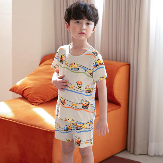 【丝麻棉 短袖套】韩国moimoi春夏5分短袖家居服套装 商品图9