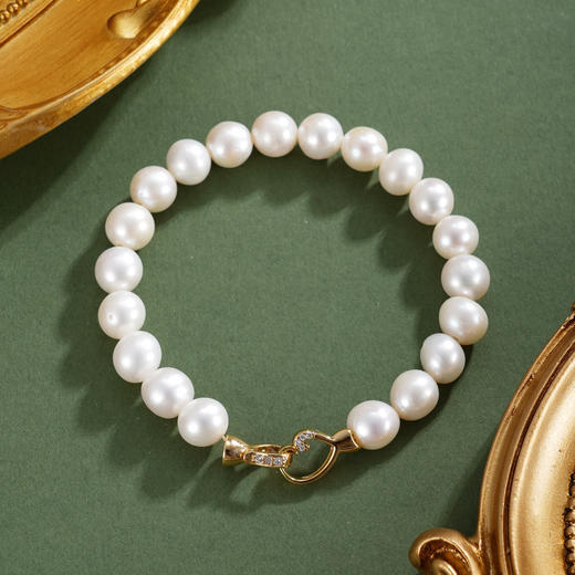 子佩集【谧光之境】珍珠惜王妃手链【ZZSL016】8.5mm珠镀金扣环2601 商品图0