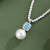 子佩集【温润之境】银S925珍珠惜王妃项链【ZZXL036】2.8mm小珠12mm大珠蓝椭圆方块2601 商品缩略图1