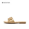 【上新】natursun精致舒适牛皮革面一字拖夏季2026新款女士休闲小香风拖鞋N26360204 商品缩略图2